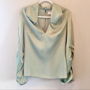 Keepsake The Label Mint Green Puff Sleeve Blouse